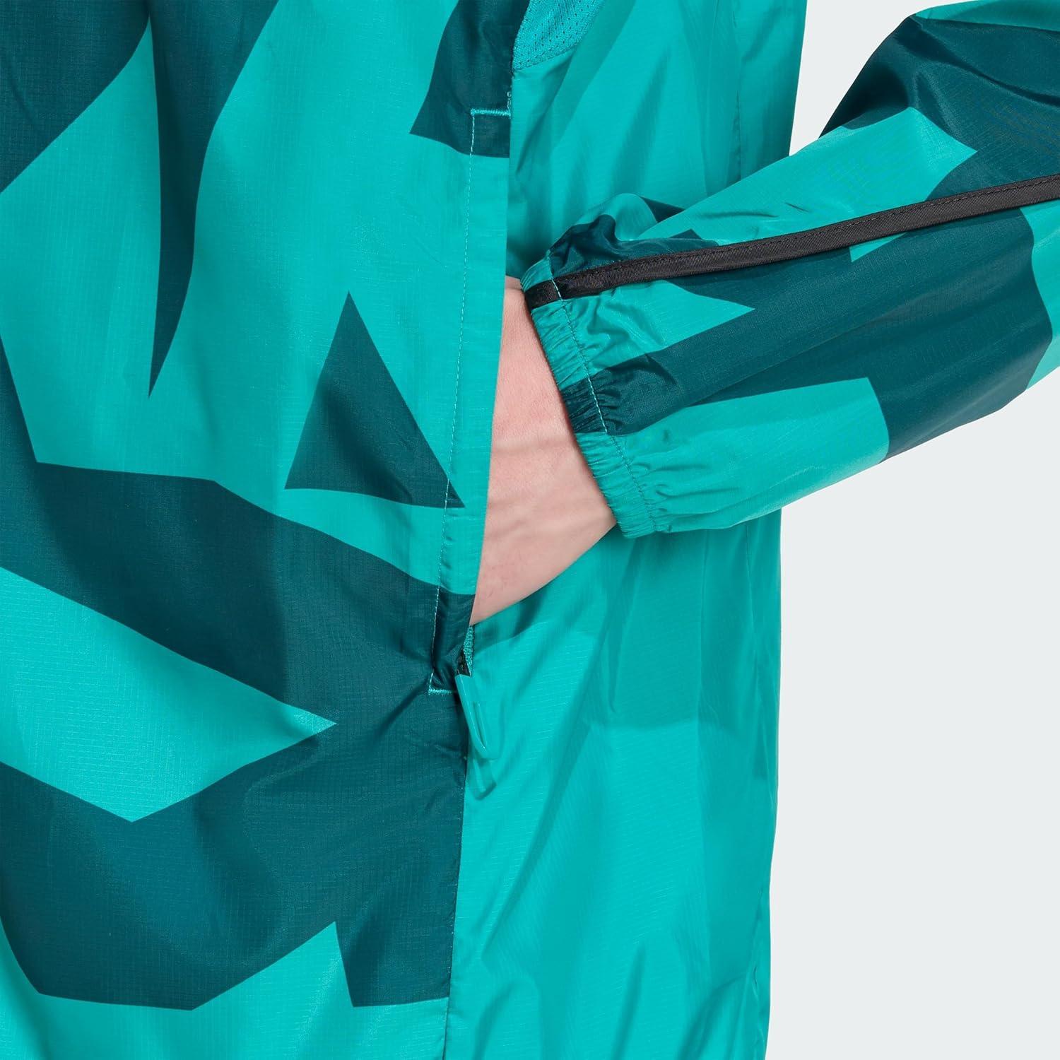 image:imageadidas mens Terrex Multi Printed Trail Running Wind JacketPure TealAurora Ivy
