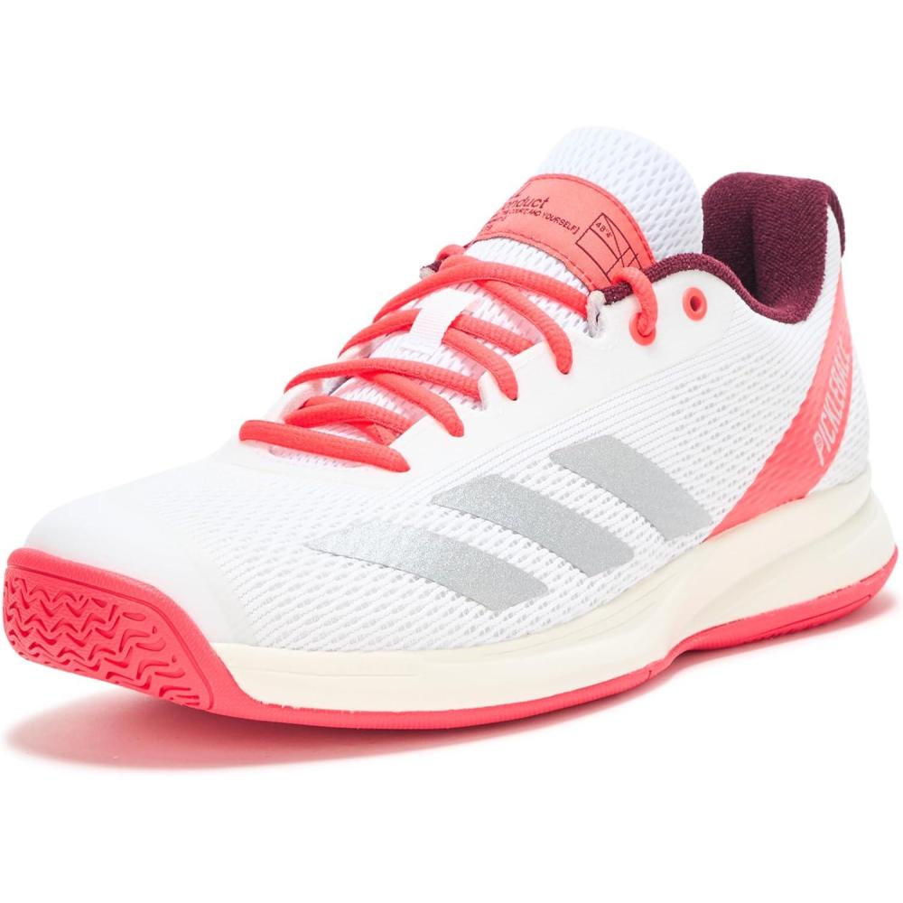 image:imageAdidas Mens Courtflash PickleballWhiteSilver MetallicLucid Red