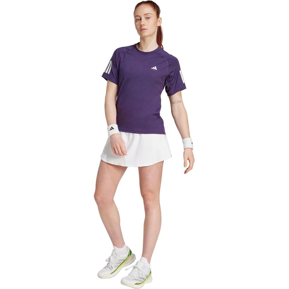 image:imageAdidas Womens Club Tennis Climacool 3Stripes TShirtAurora Plum