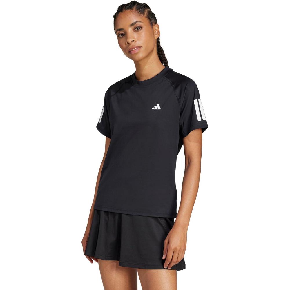 image:imageAdidas Womens Club Tennis Climacool 3Stripes TShirtBlack