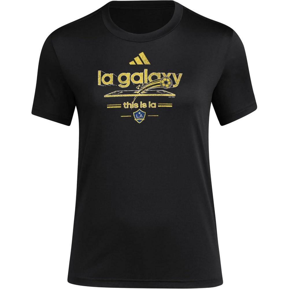 image:imageAdidas Womens Club Tennis Climacool 3Stripes TShirtBlackLa Gallaxy