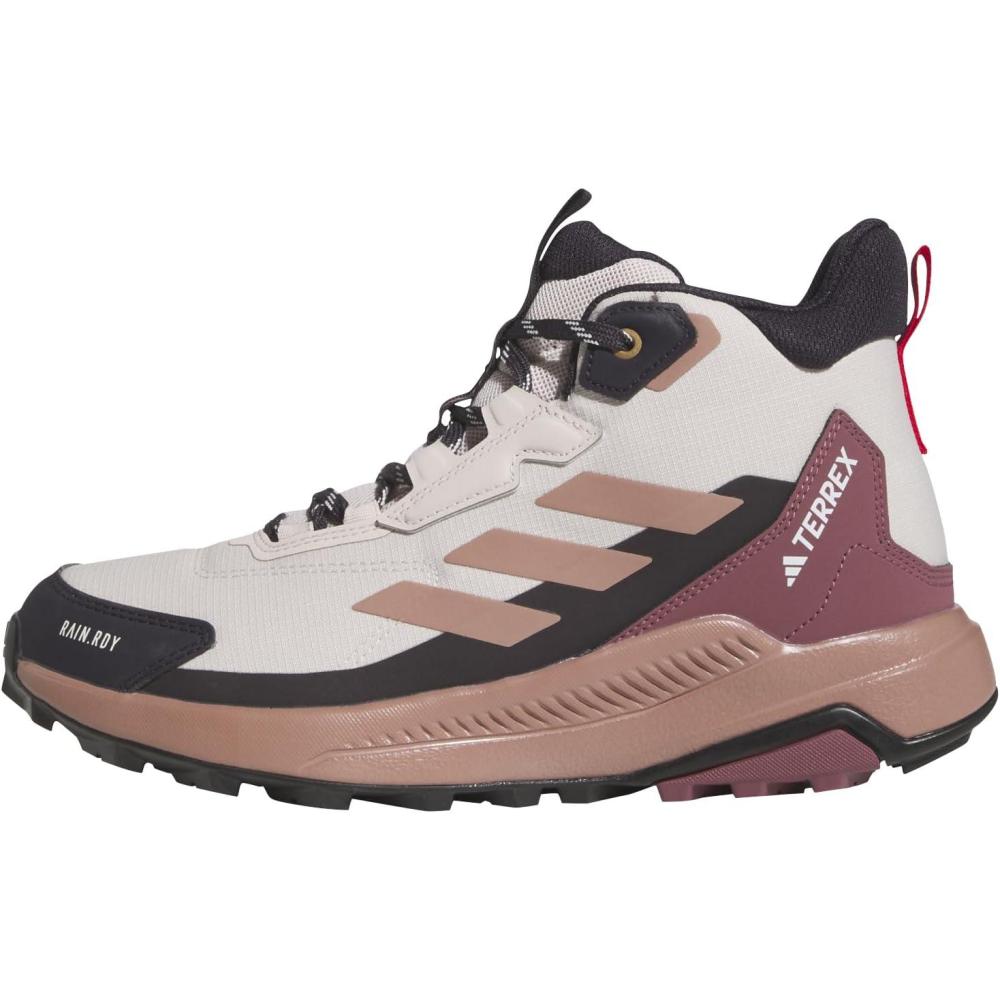 image:imageAdidas Womens Terrex Anylander Mid Top Rainrdy Hiking SneakersPutty Mauve Warm Clay Pure Ruby
