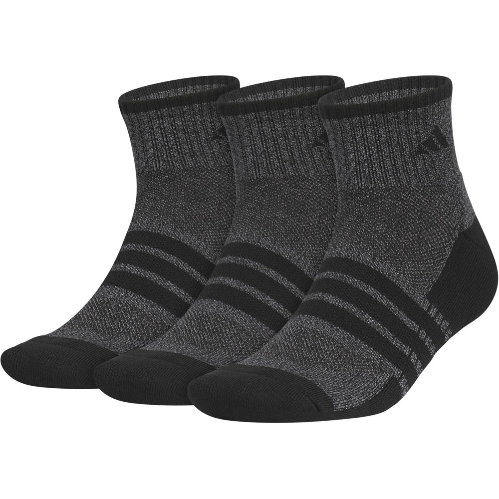 image:imageadidas Mens Cushioned X Socks 3 Pairs Multiple Heights Durable amp ComfortableBlackOnix GreyQuarter4