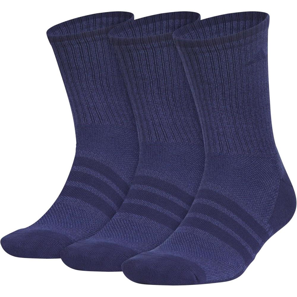 image:imageadidas Mens Cushioned X Socks 3 Pairs Multiple Heights Durable amp ComfortableTech Indigo BlueDark BlueCrew4