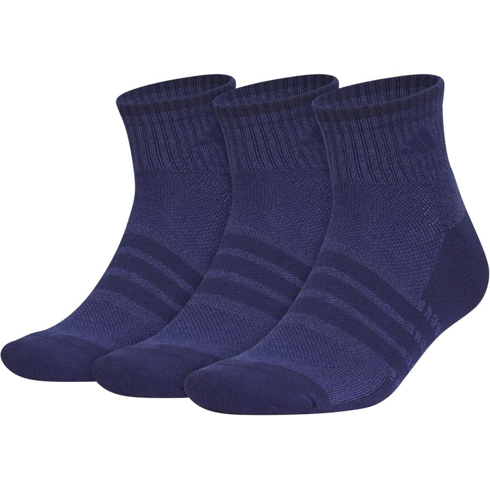 image:imageadidas Mens Cushioned X Socks 3 Pairs Multiple Heights Durable amp ComfortableTech Indigo BlueDark BlueQuarter4