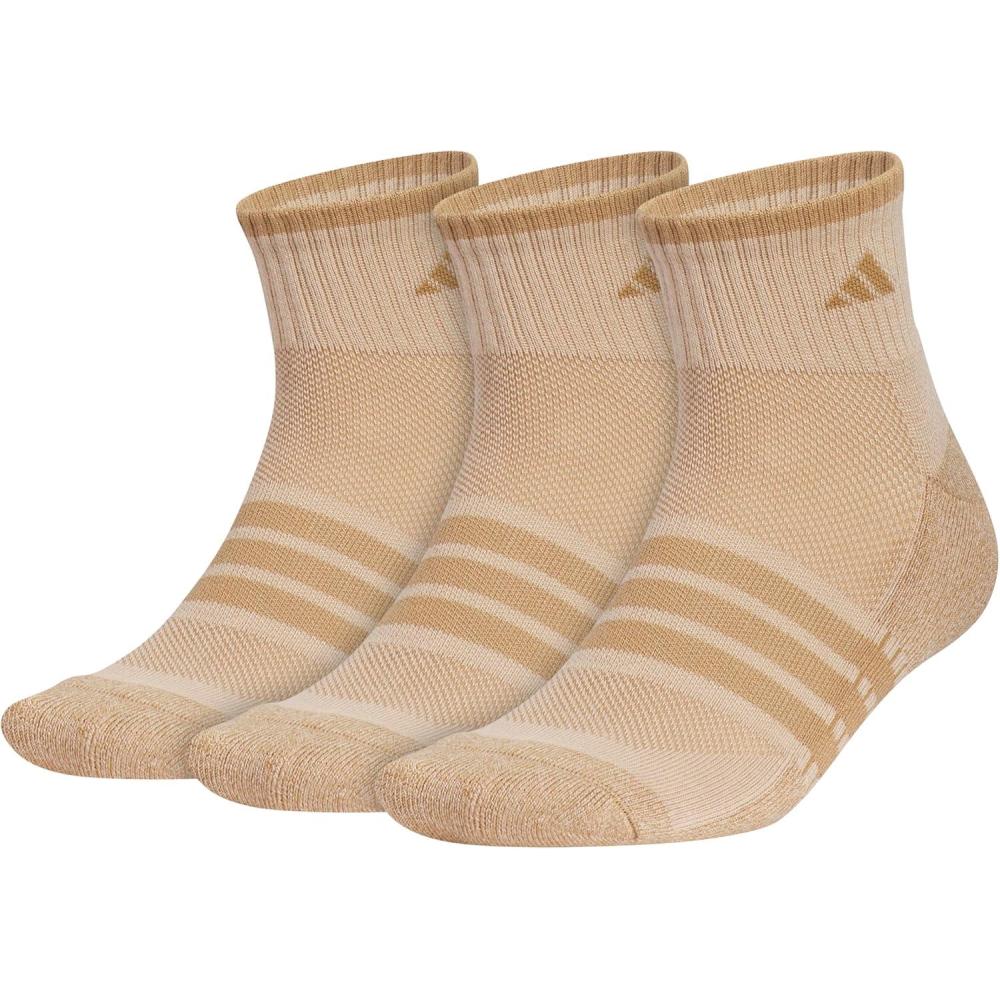 image:imageadidas Mens Cushioned X Socks 3 Pairs Multiple Heights Durable amp ComfortableWarm Sandstone Beige Raw DesertQuarter4