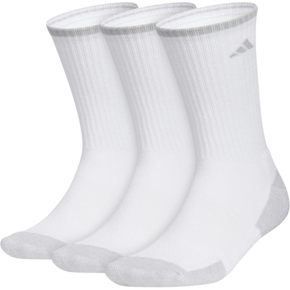 image:imageadidas Mens Cushioned X Socks 3 Pairs Multiple Heights Durable amp ComfortableWhiteClear Onix GreyCrew4