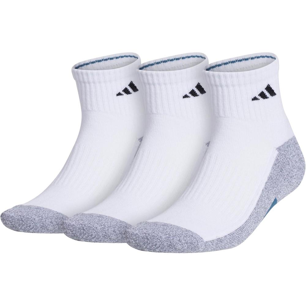 image:imageadidas Mens Cushioned X Socks 3 Pairs Multiple Heights Durable amp ComfortableWhiteGreyOrbit Indigo BlueQuarter3