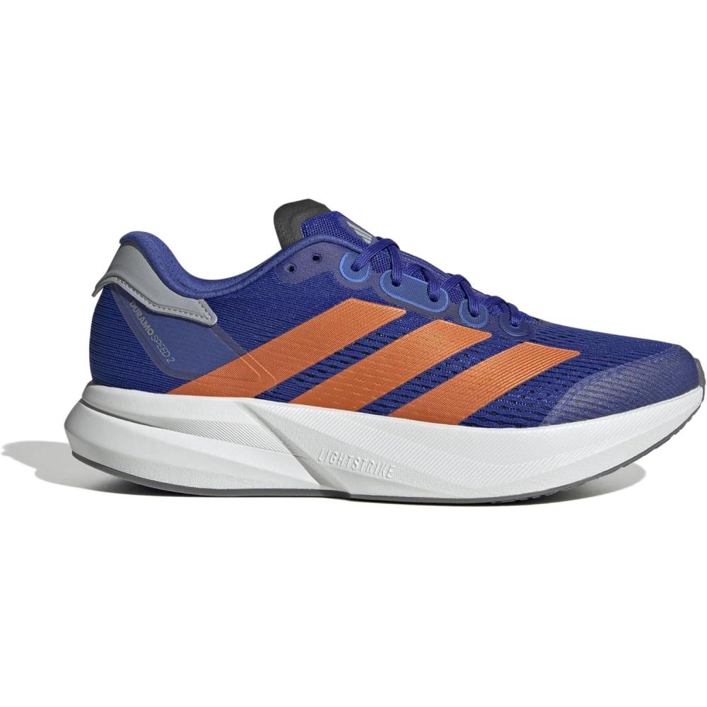 image:imageadidas Mens Duramo Speed 2 Running ShoeLucid Blue Impact Orange Halo Silver