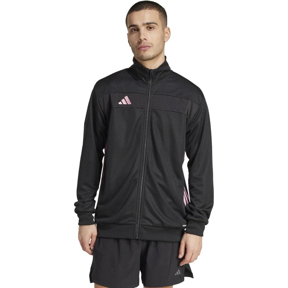 image:imageadidas Mens Tiro 25 Essentials Training Track TopBlackEasy PinkWhite