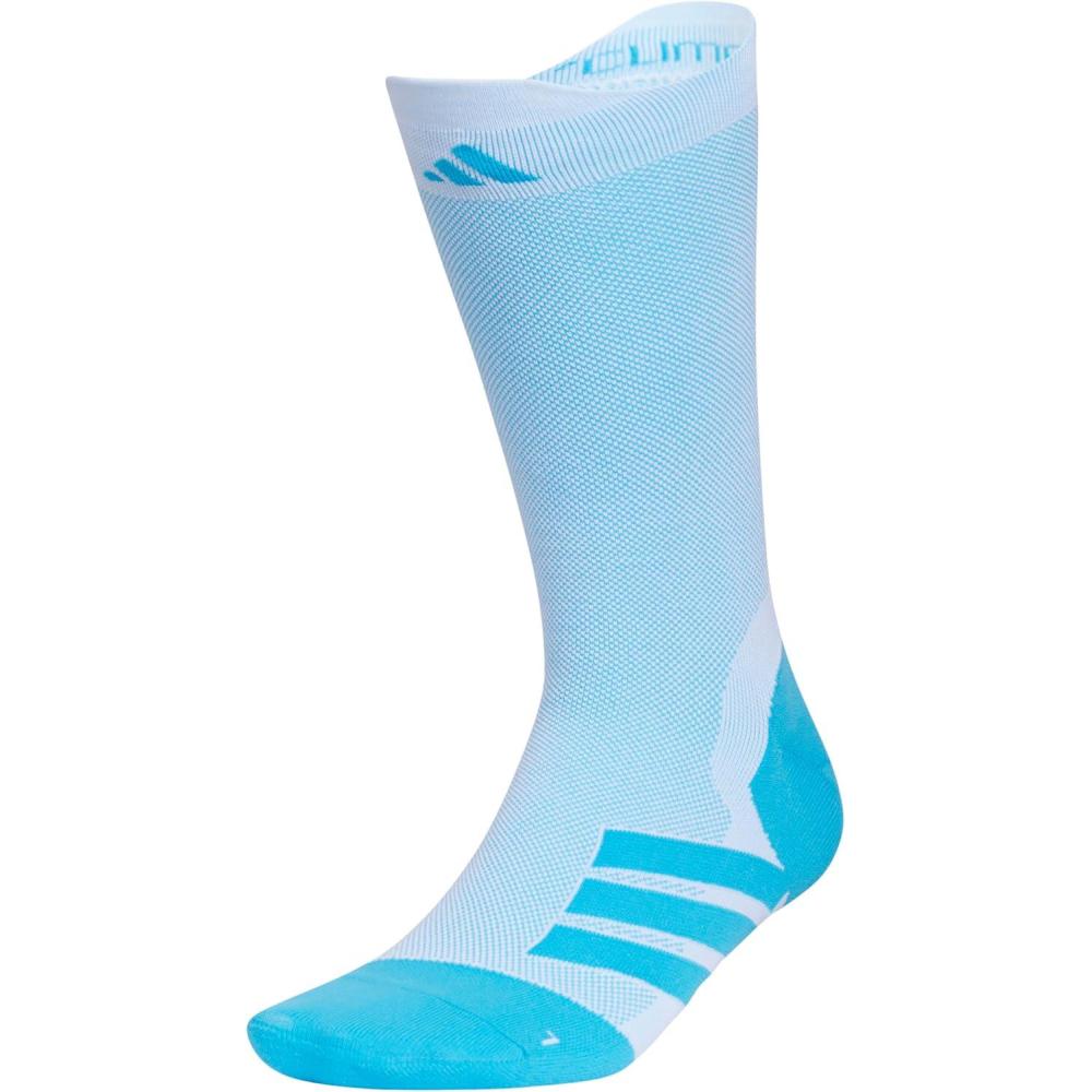 image:imageadidas Unisex Adizero Running Socks 1 Pair Performance amp TrainingWhiteLucid AquamarineOverthecalf