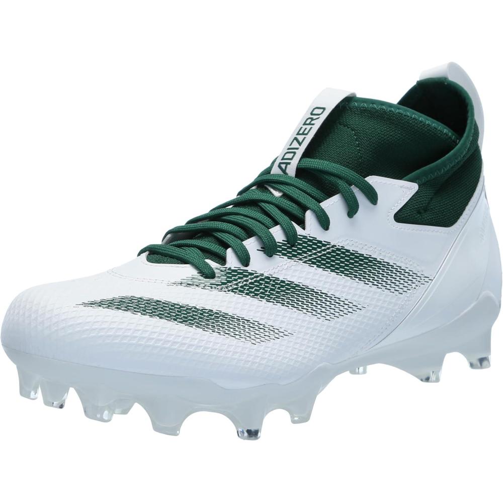 image:imageadidas Unisex Adult Adizero Impact American Football ShoesWhiteDark GreenWhite