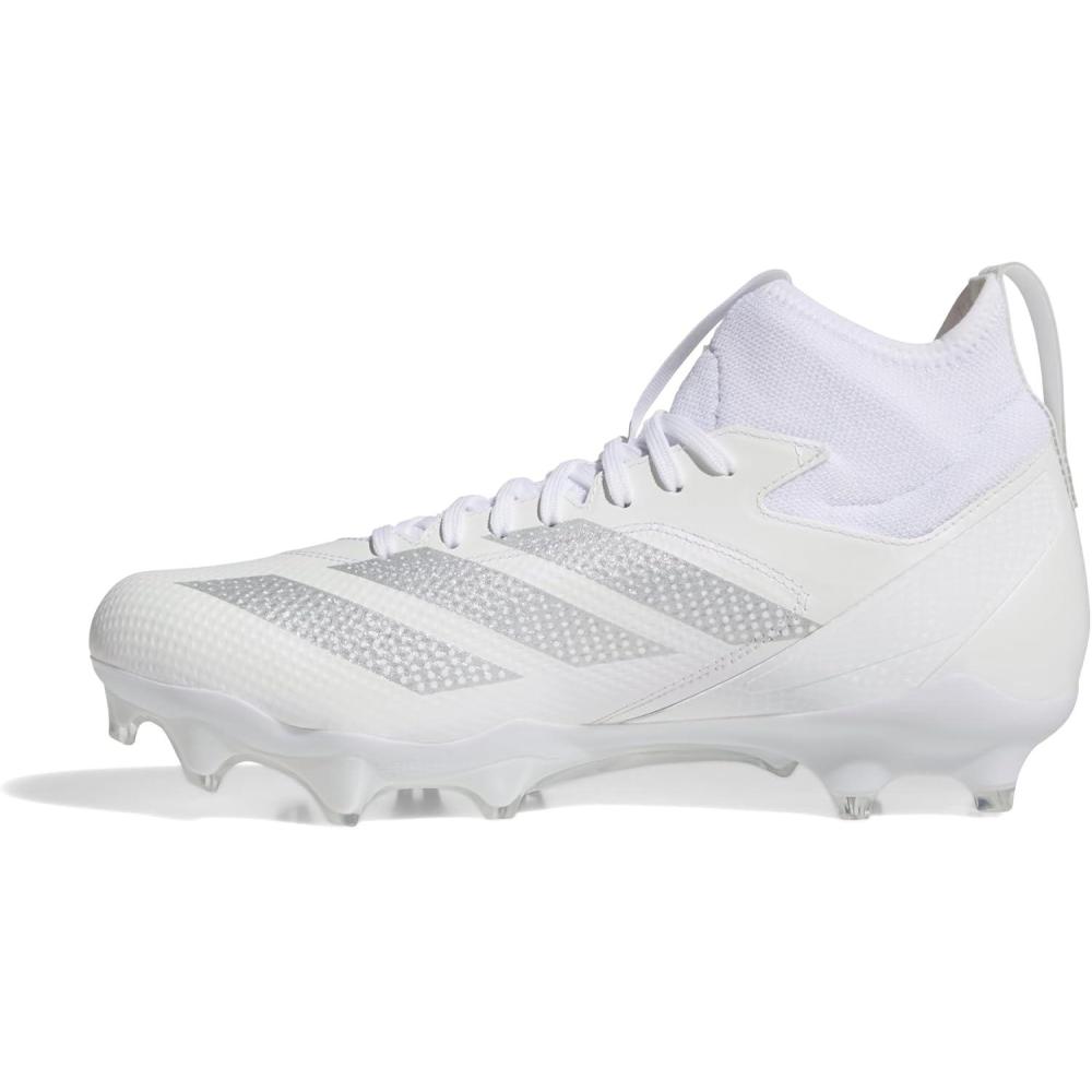 image:imageadidas Unisex Adult Adizero Impact American Football ShoesWhiteSilver MetallicWhite