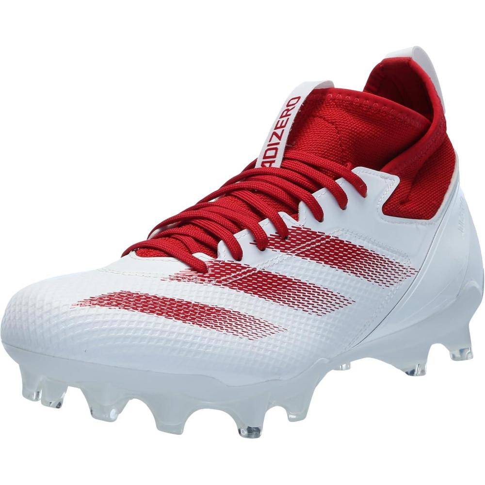 image:imageadidas Unisex Adult Adizero Impact American Football ShoesWhiteTeam Power RedWhite