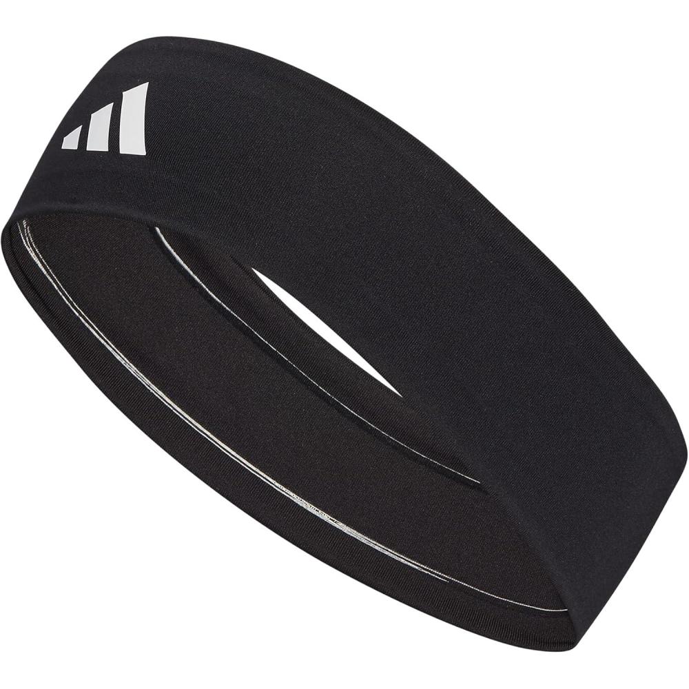 image:imageadidas Unisex Alphaskin Headband Performance Workout Ear amp Sweat Band3BlackWhite