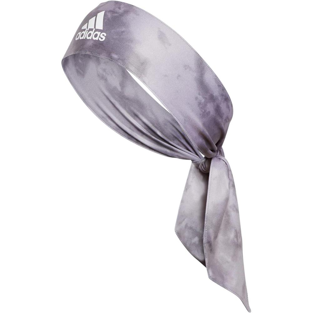 image:imageadidas Unisex Alphaskin Headband Performance Workout Ear amp Sweat BandTiePrintStone Wash GreyWhite