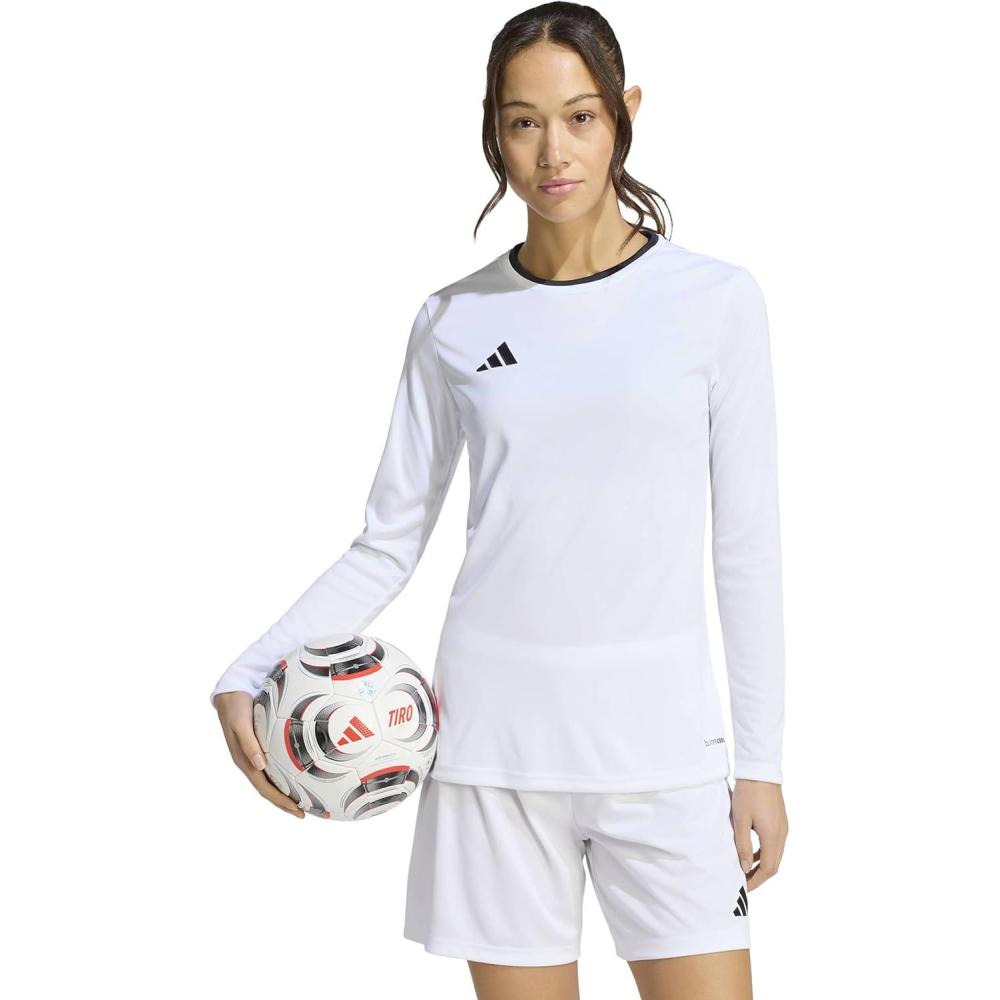 image:imageadidas Womens Entrada26 Long Sleeve Jersey WomenWhiteBlack