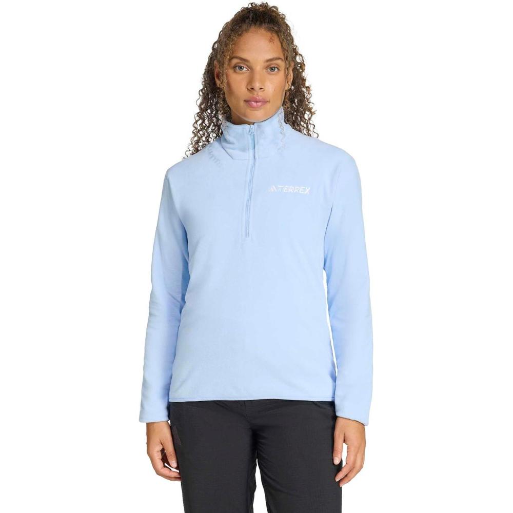 image:imageadidas Womens Terrex Multi Essentials Halfzip Fleece Hiking JacketGlow Blue