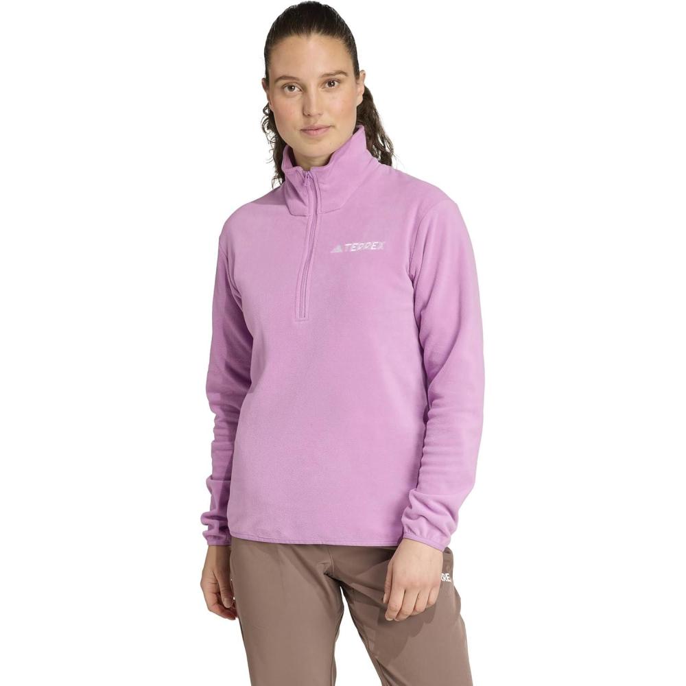 image:imageadidas Womens Terrex Multi Essentials Halfzip Fleece Hiking JacketPreloved Purple