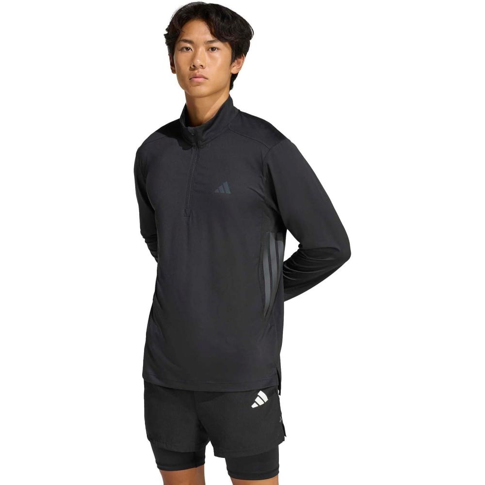 image:imageadidas mens Tech Essentials Workout Quarterzip SweatshirtBlack