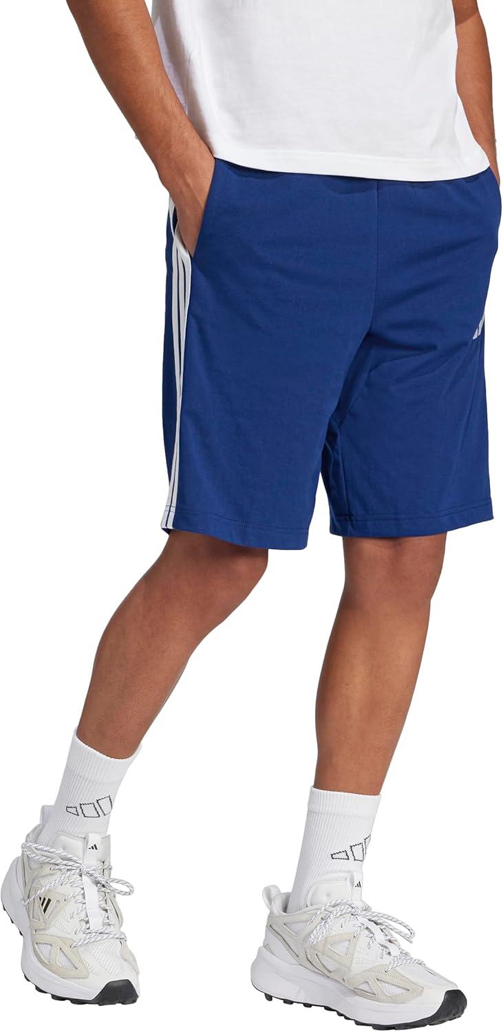 image:imageAdidas Mens Essentials 3Stripes Single Jersey 10inch ShortsDark BlueWhite