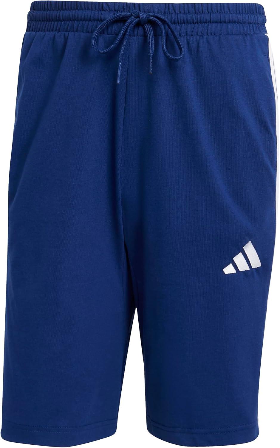 image:imageAdidas Mens Essentials 3Stripes Single Jersey 10inch ShortsDark BlueWhite