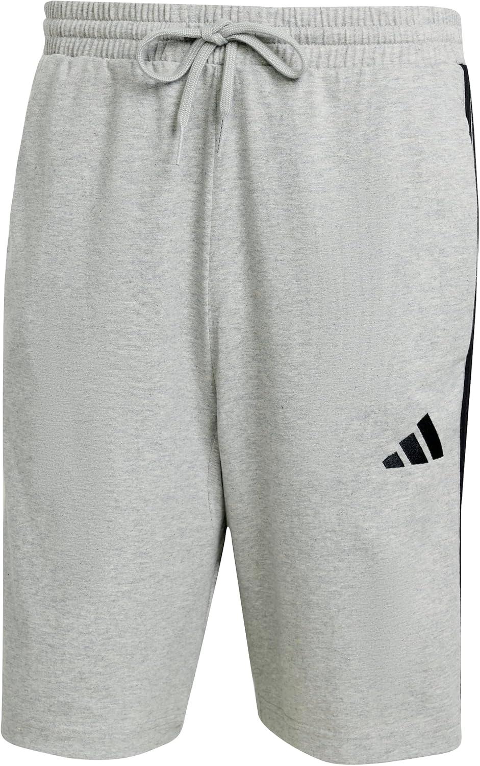 image:imageAdidas Mens Essentials 3Stripes Single Jersey 10inch ShortsMedium Grey HeatherBlack
