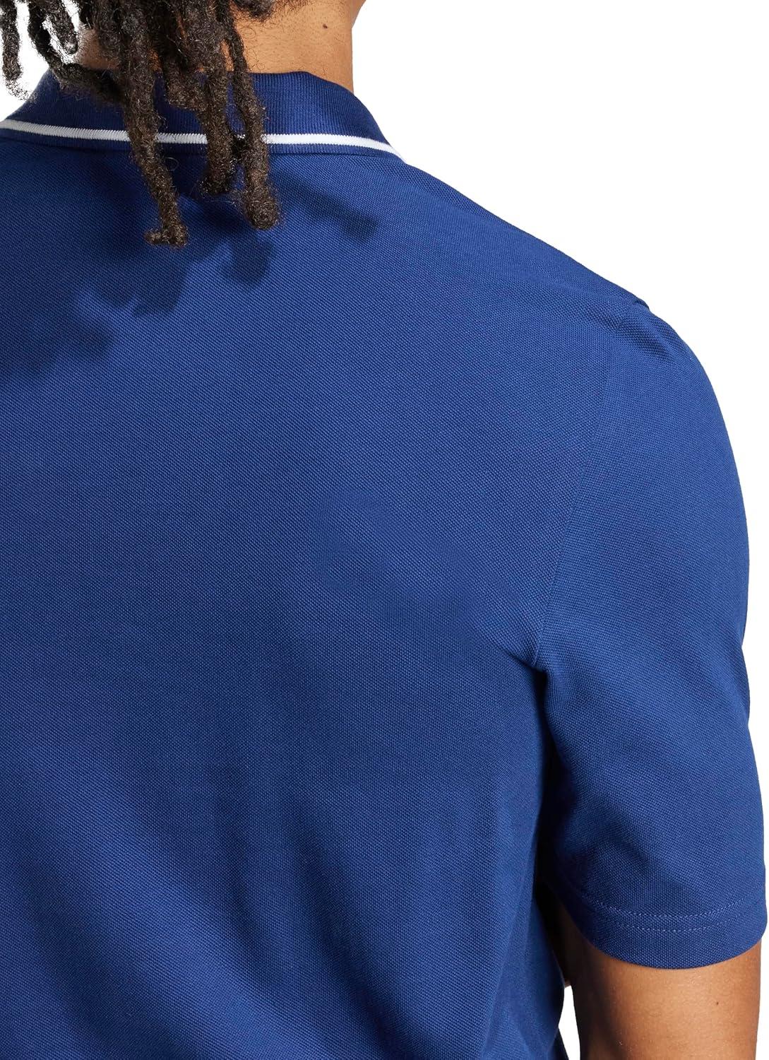 image:imageAdidas Mens Essentials Small Logo Pique Polo ShirtDark BlueWhite