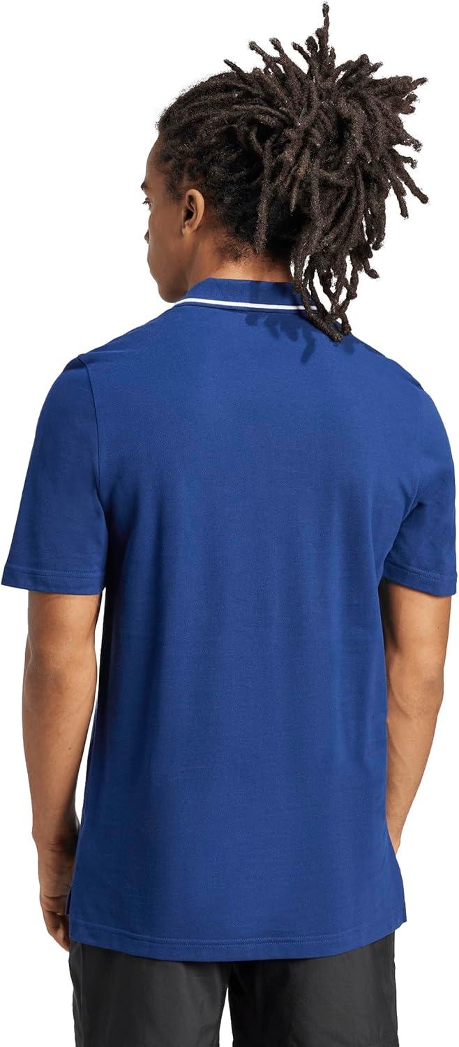 image:imageAdidas Mens Essentials Small Logo Pique Polo ShirtDark BlueWhite