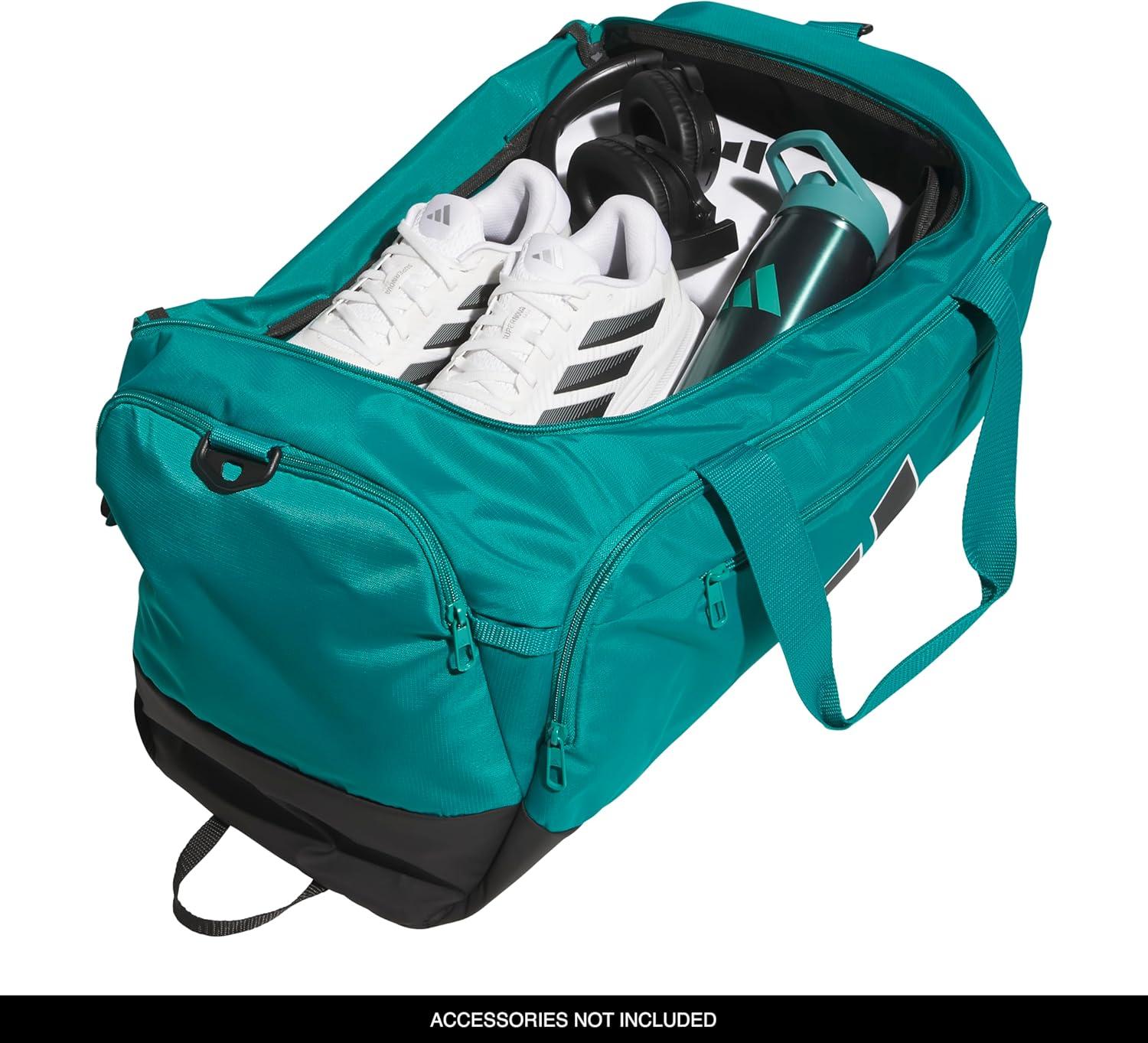 image:imageadidas Defender 5 Duffel Bag Premium Duffle for Sports Gym amp TravelEQT GreenBlack