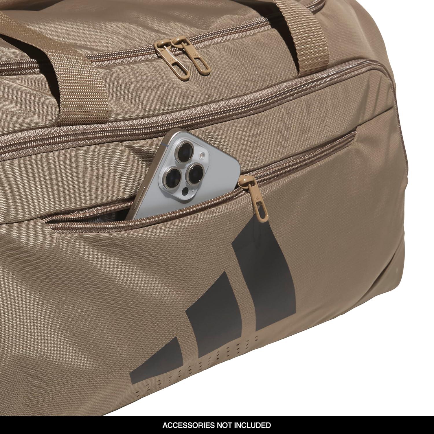 image:imageadidas Defender 5 Duffel Bag Premium Duffle for Sports Gym amp TravelKhaki SixBlack