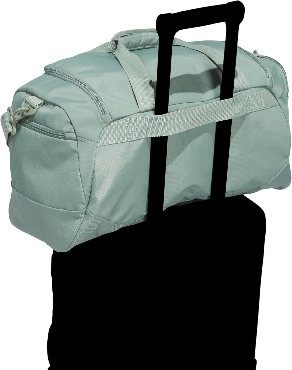image:imageadidas Defender 5 Duffel Bag Premium Duffle for Sports Gym amp TravelSilver GreenWhite