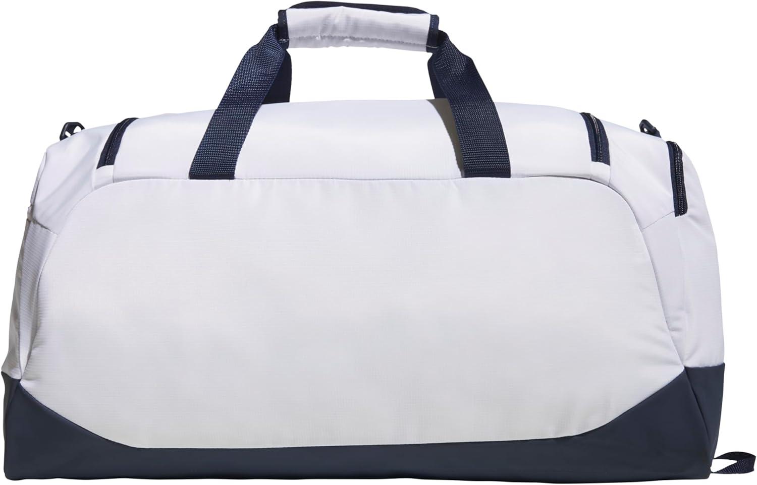 image:imageadidas Defender 5 Duffel Bag Premium Duffle for Sports Gym amp TravelWhiteNight IndigoPure Ruby Red