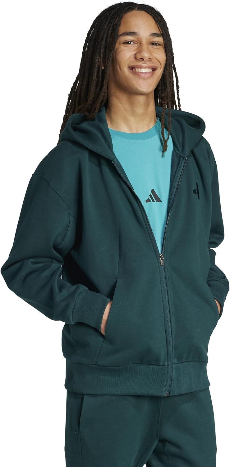 image:imageadidas Mens All Szn Fleece Full Zip HoodieAurora Ivy