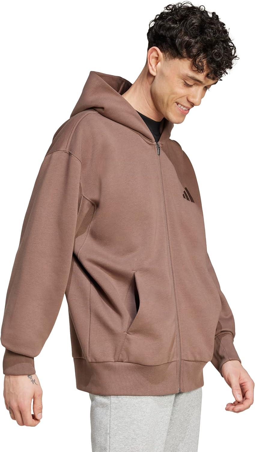 image:imageadidas Mens All Szn Fleece Full Zip HoodieEarth Strata