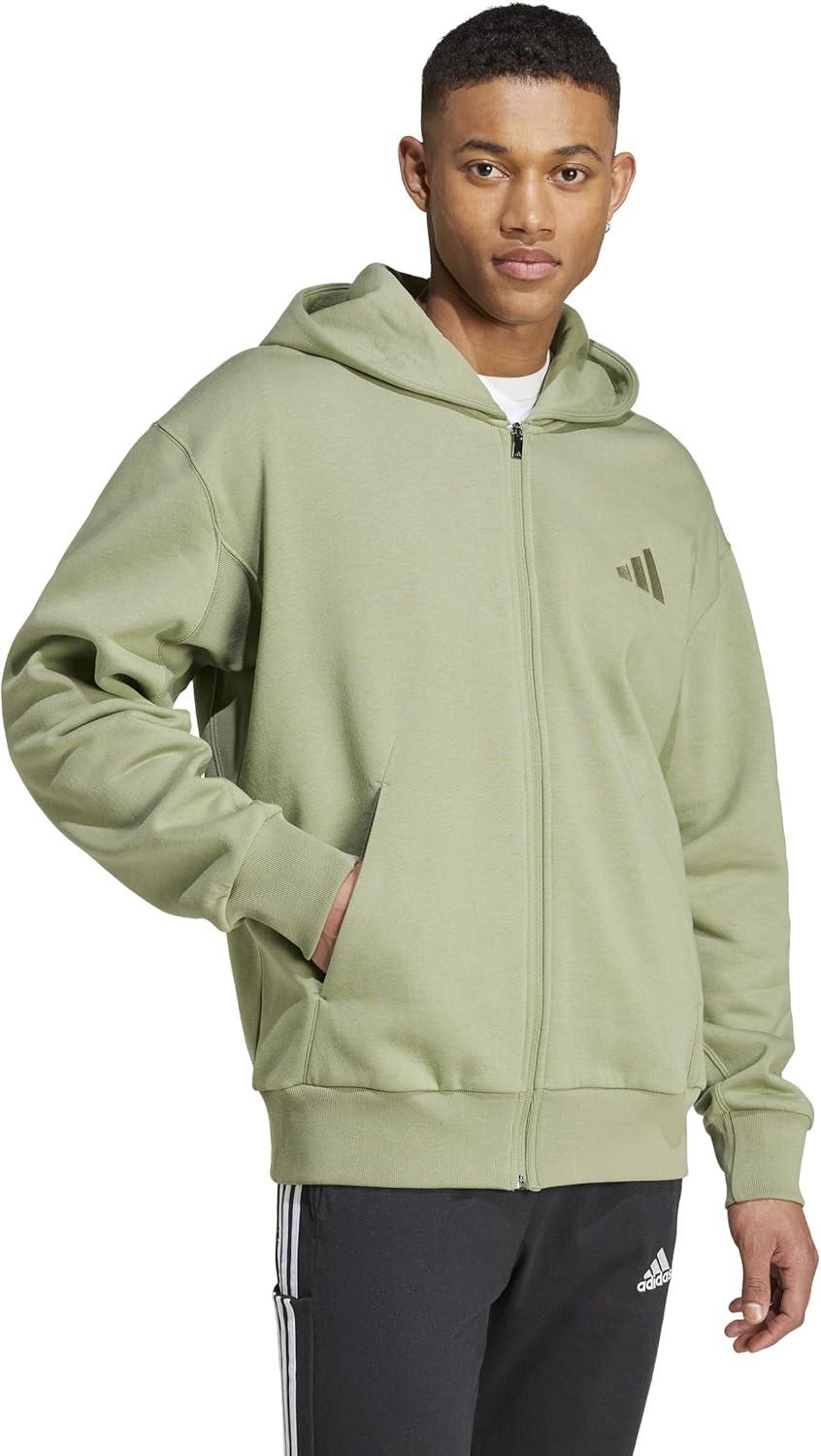 image:imageadidas Mens All Szn Fleece Full Zip HoodieTent Green