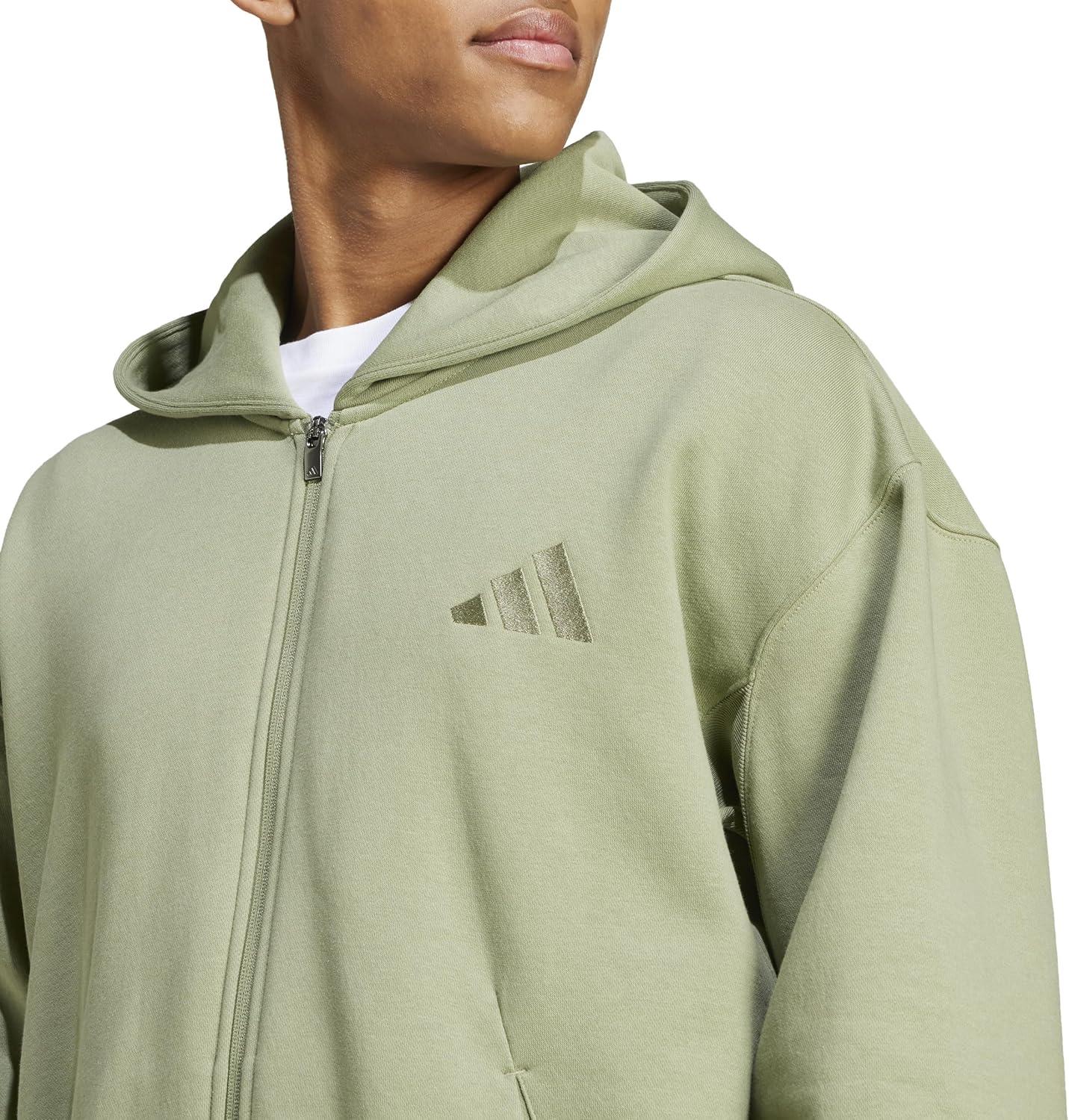 image:imageadidas Mens All Szn Fleece Full Zip HoodieTent Green