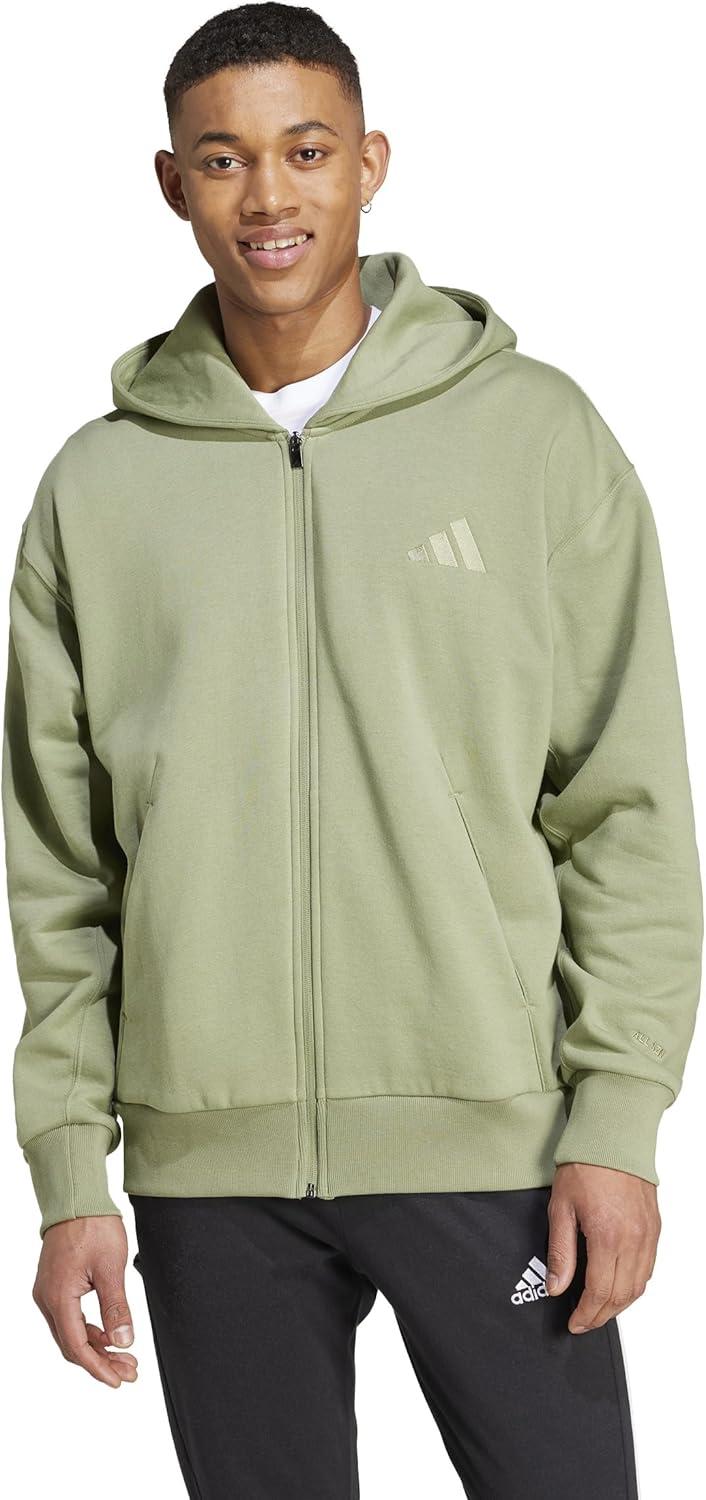 image:imageadidas Mens All Szn Fleece Full Zip HoodieTent Green