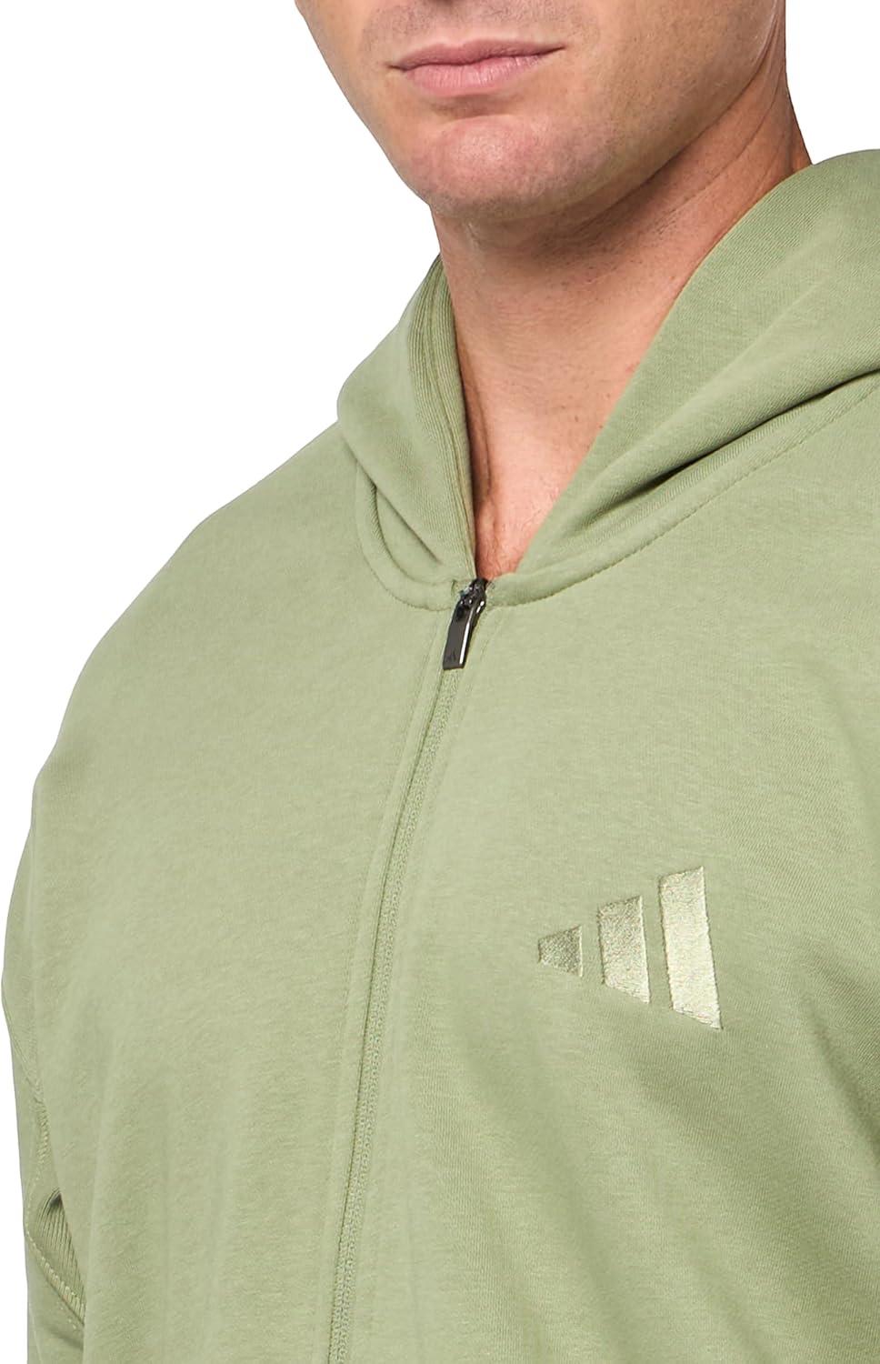 image:imageadidas Mens All Szn Fleece Full Zip HoodieTent Green