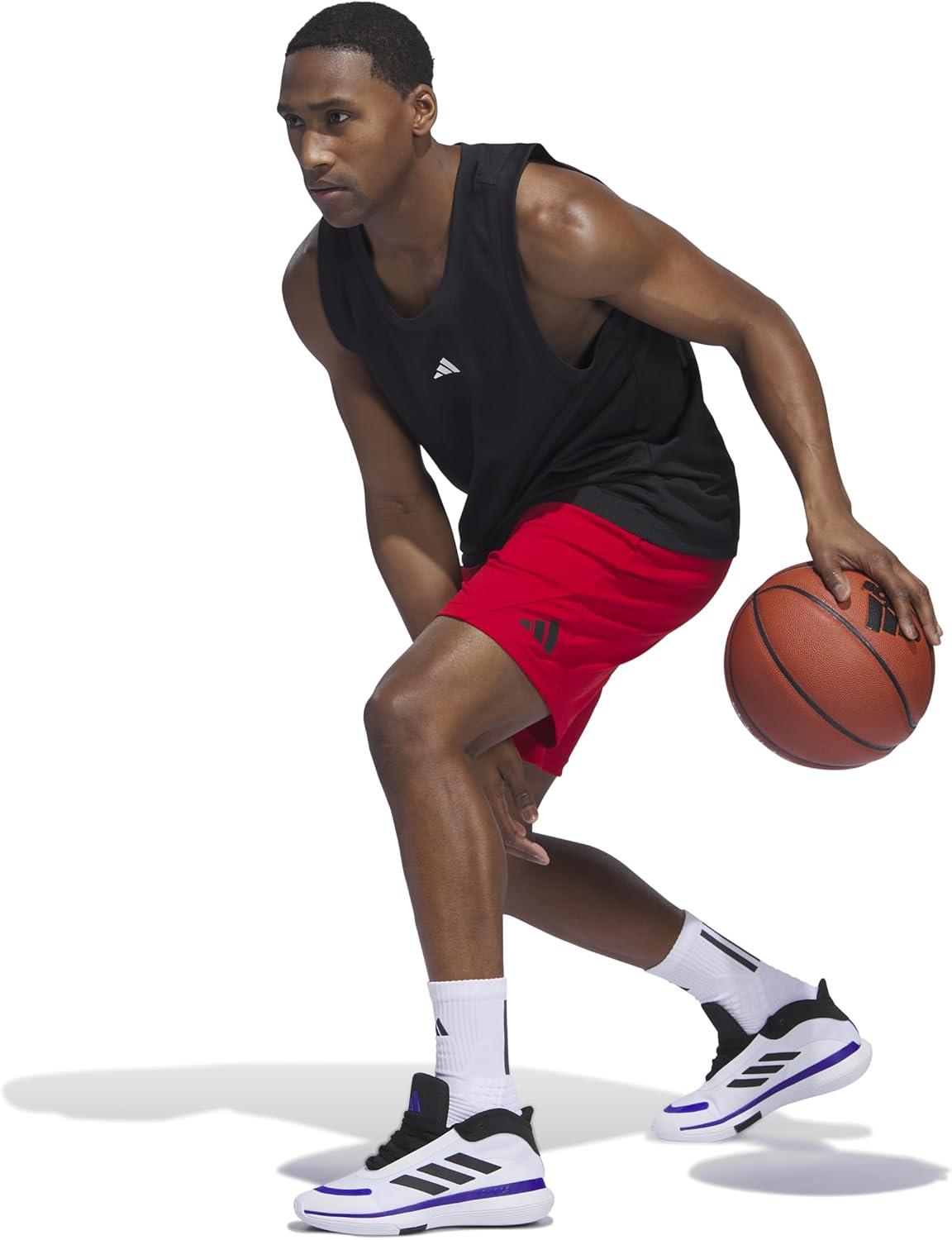 image:imageadidas Mens Badge of Sport Basketball Shorts Scarle SBetter ScarletBetter Scarlet
