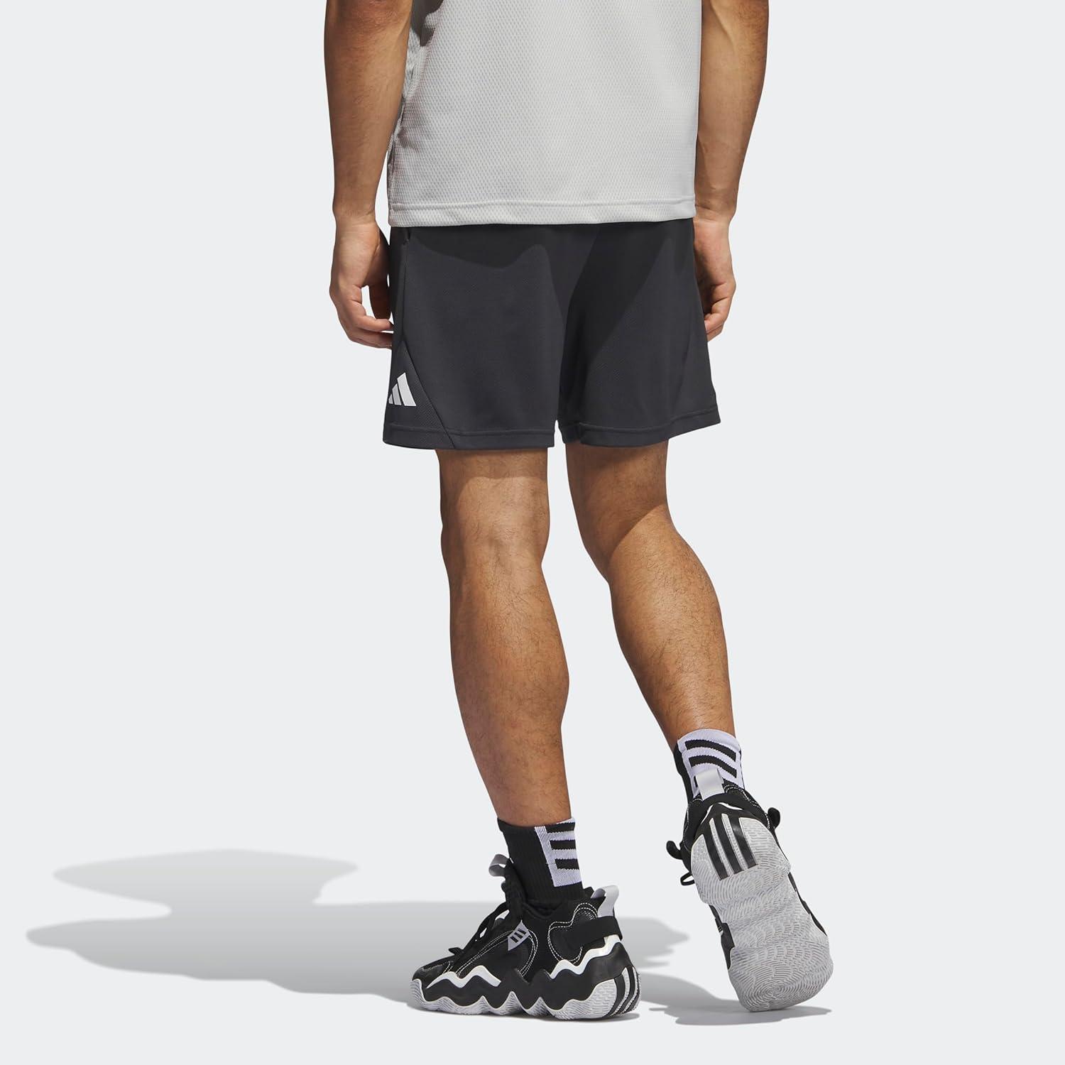 image:imageadidas Mens Badge of Sport Basketball Shorts Scarle SCarbon