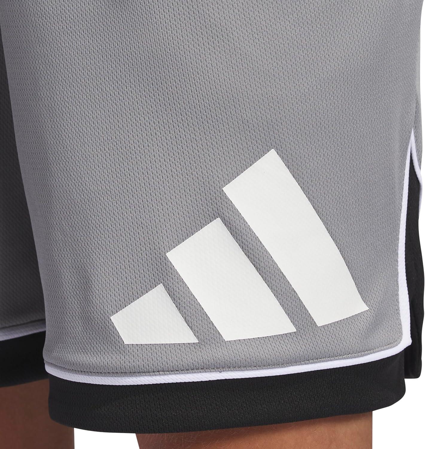 image:imageadidas Mens Badge of Sport Basketball Shorts Scarle SGreyBlack