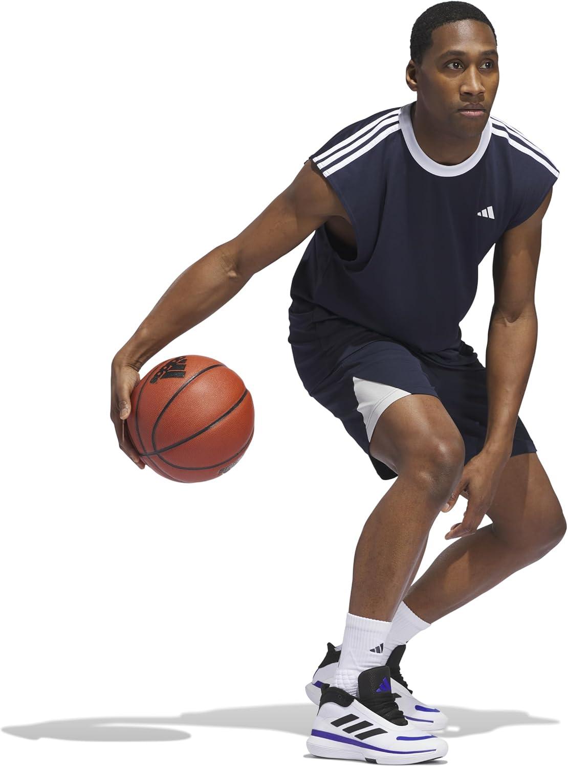 image:imageadidas Mens Badge of Sport Basketball Shorts Scarle SInkWhite