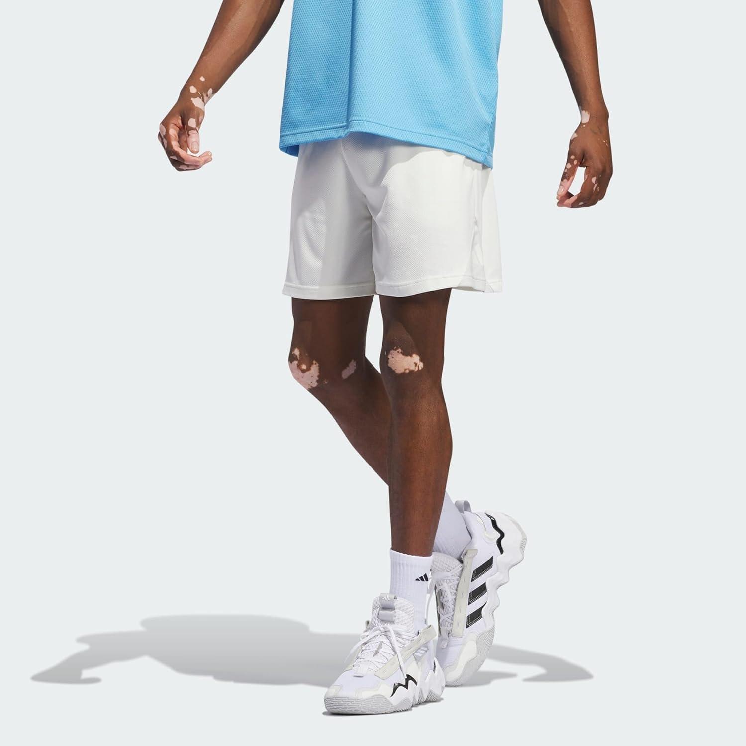 image:imageadidas Mens Badge of Sport Basketball Shorts Scarle SOff WhiteOrbit Grey