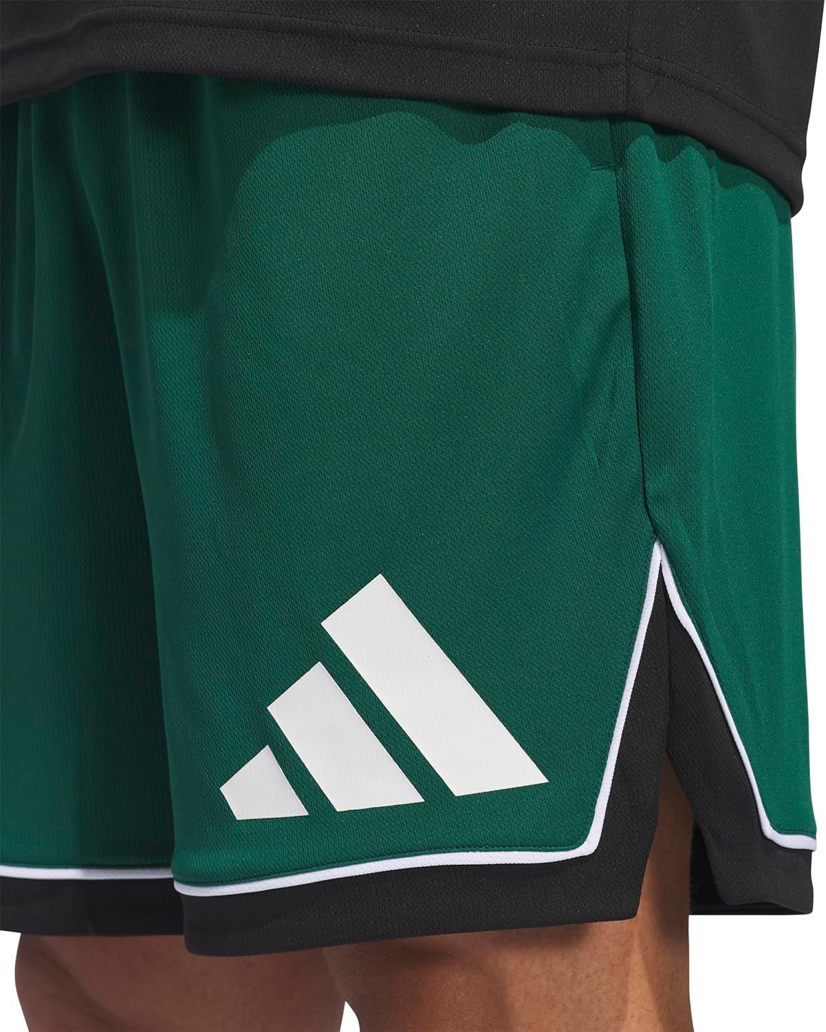 image:imageadidas Mens Badge of Sport Basketball Shorts Scarle STeam Dark GreenBlack