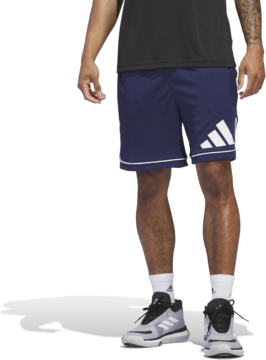 image:imageadidas Mens Badge of Sport Basketball Shorts Scarle STeam Navy BlueTeam Navy Blue