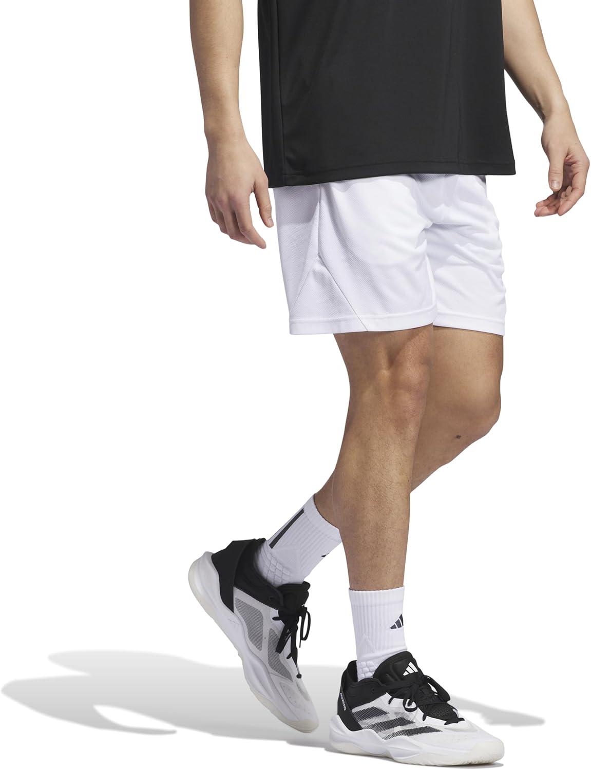 image:imageadidas Mens Badge of Sport Basketball Shorts Scarle SWhiteBlack2024