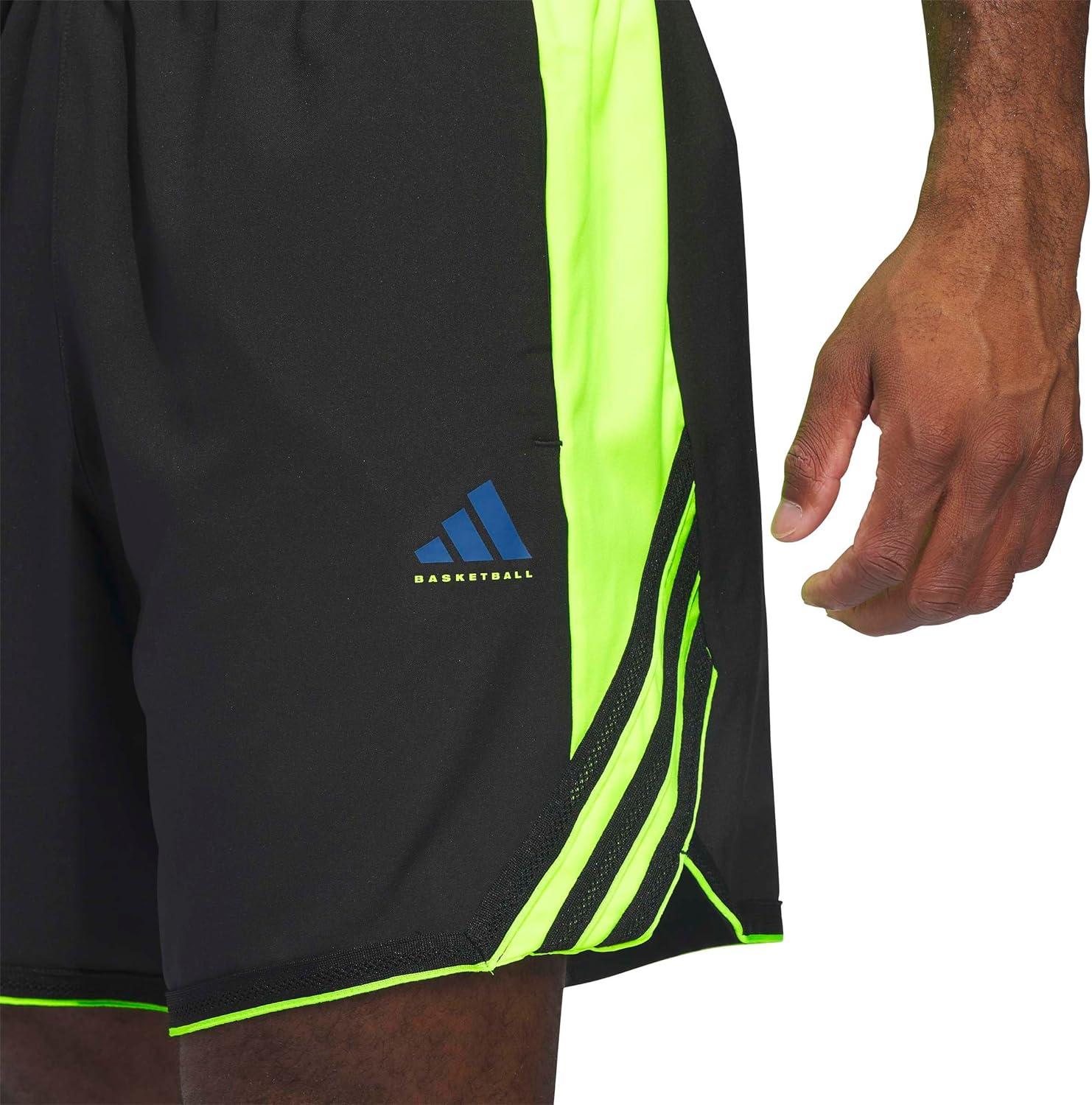image:imageadidas Mens Crazylite Basketball ShortsBlackLucid Lemon