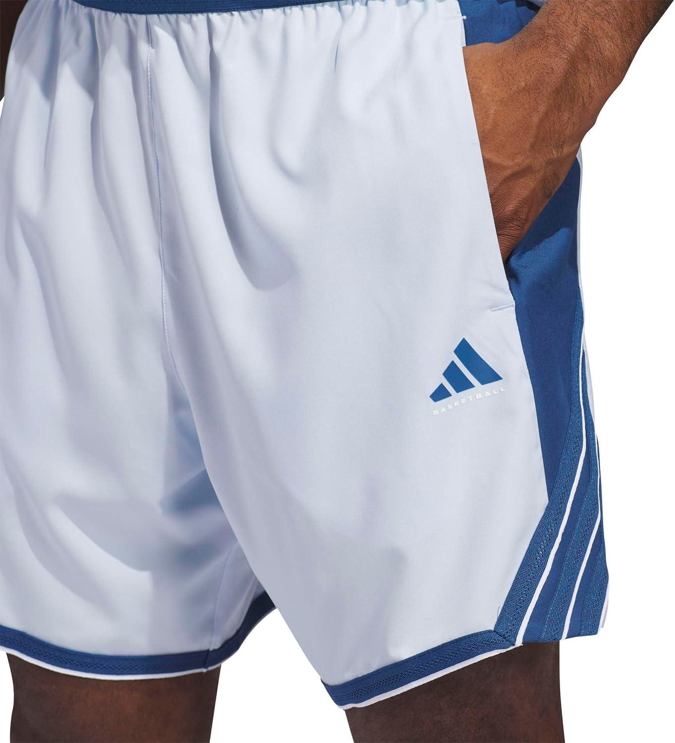 image:imageadidas Mens Crazylite Basketball ShortsCrystal SkyDusky Petrol