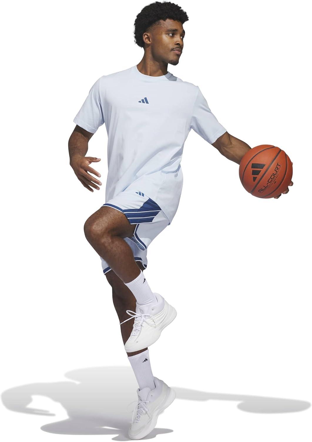 image:imageadidas Mens Crazylite Basketball ShortsCrystal SkyDusky Petrol
